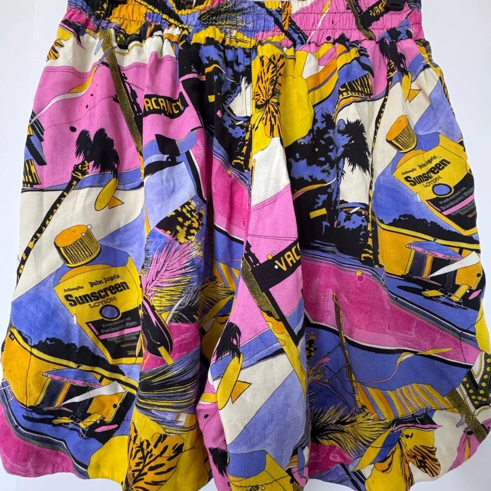 Palm Angels Pink and Yellow Graphic Blouse and Shorts set, size L, made in Italy - Picture 13 of 16